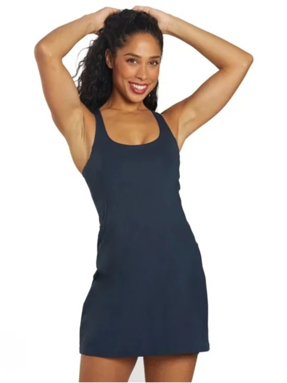 Girlfriend Collective Navy Blue Paloma Tennis Dress M